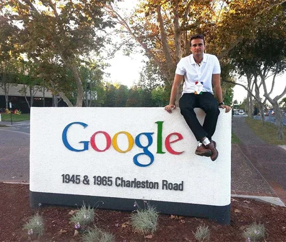 Daniel del Valle en las instalaciones de Google en Mountain View